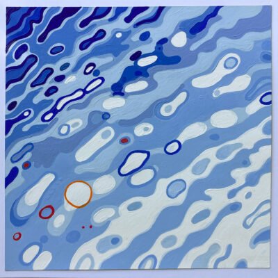 Evocando lo profundo I, pintura acrílica de la serie Studi sull'acqua